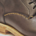 Handstitching on the Brown Leather Boots